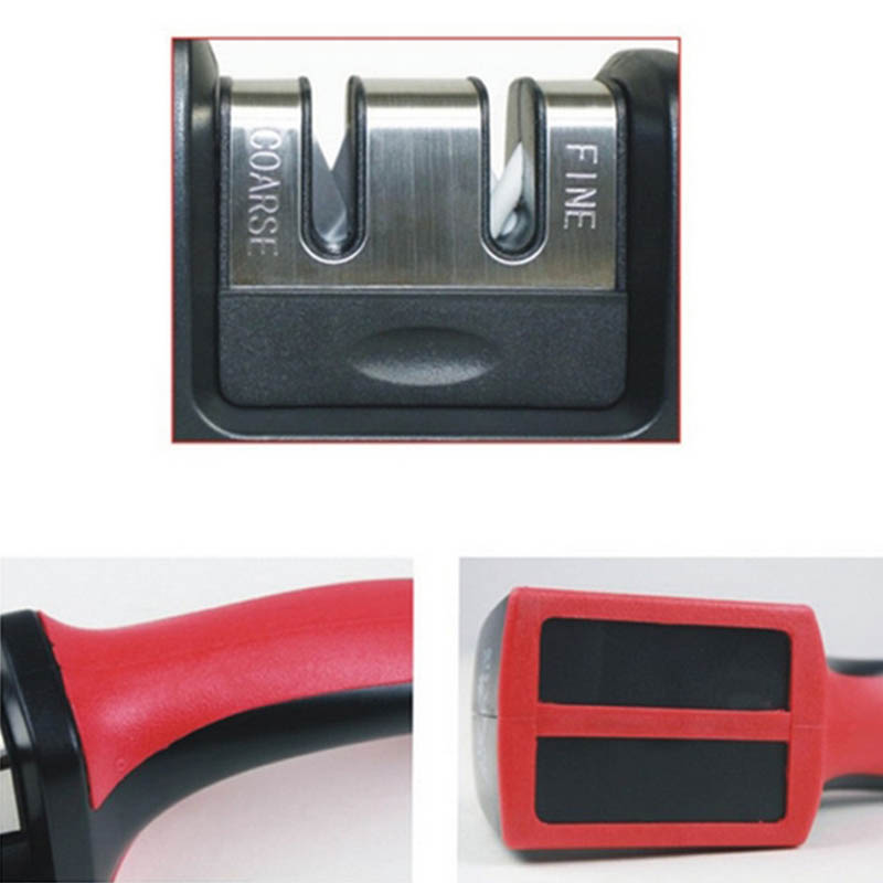 1 ud. Afilador de cuchillos de Cocina 3 agujeros piedras de afilar cuchillos herramientas pelucas de encaje frontal taidea Piedra afiladora