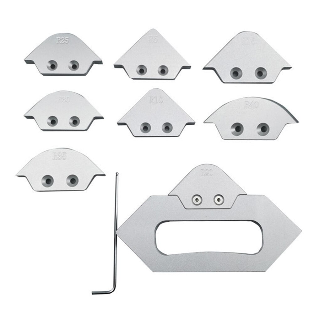 8 pièces rayon de vis pour modèles de meulage pour le travail du bois, outil de coupe coins arrondis antirouille, jeu de mèches de Table