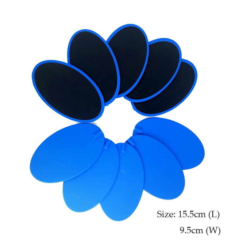 Replace Paddle for EMS Body Slimming Device Silicon EMS Electrodes Conductive Pads Neck Arm Muscle Exercise Wasit Massage Nozzle: 10pcs Blue Oval