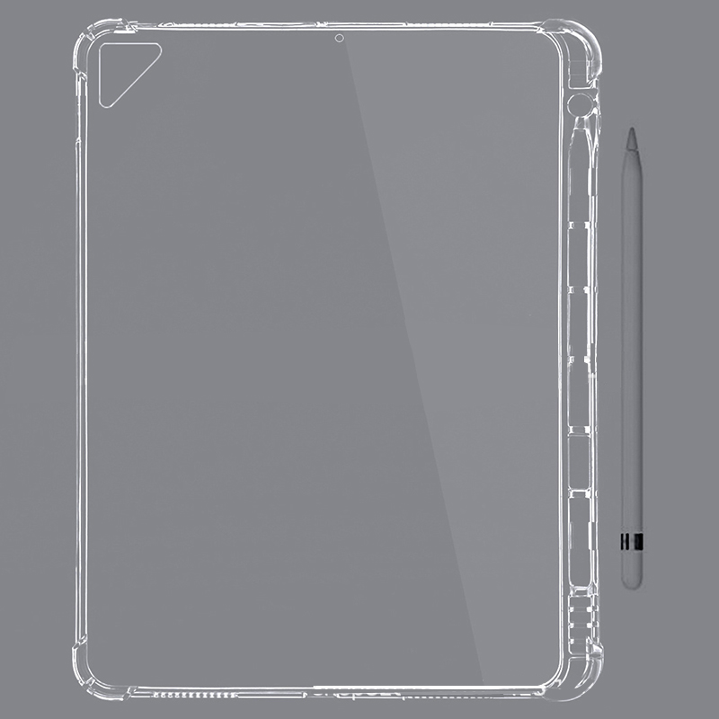 Silicone Case For iPad Pro 10.5 A1701 A1709 Transparent Soft Case With Pencil Holder For iPad Air 3 A2123 A2152Back Cover