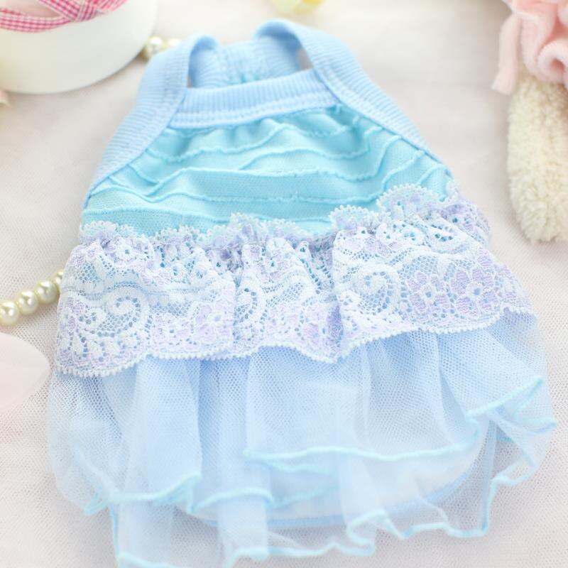 Süße Prinzessin Spitze Mädchen Hund Kleider Kleidung für Hunde Katze Tragen Produkte für Haustiere Yorkie Malteser Chiwawa Frühling Sommer