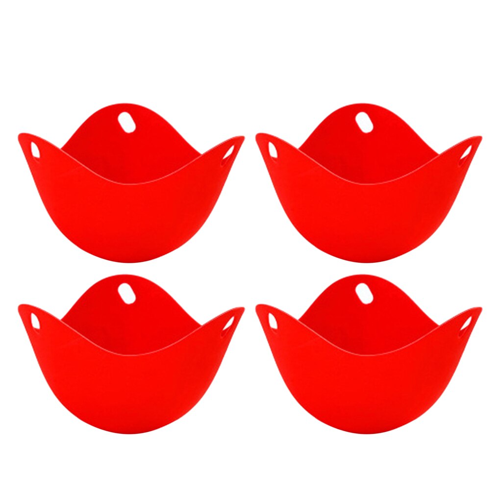 Cocedor de huevos de silicona para cocina y microondas, 4 paquetes