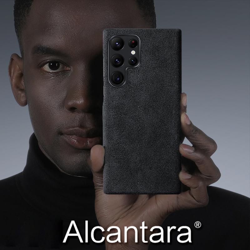 Italienische alcantara-hülle für samsung galaxy  s22 ultra 5g business, schutzhülle für samsung galaxy  s22 ultra, rückseite