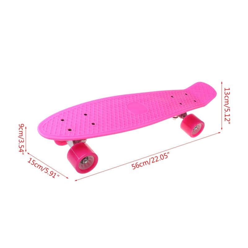 22 inch Four-wheel Skateboard Single-Warp Kick Skate Board for Beginner Boy Girl