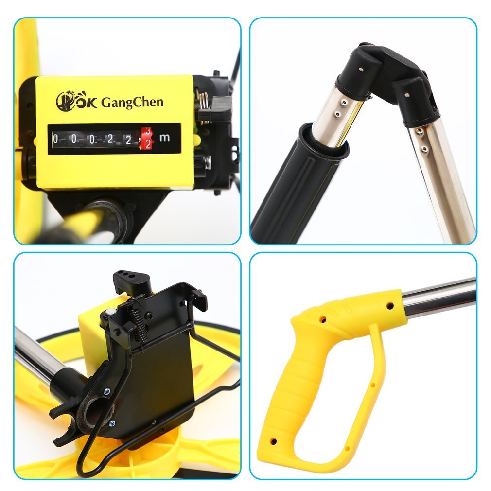 Digital measuring wheel distance meter rangefinder walk Foldable Single Flexible Wheels measure 0-9999m measurer Handheld extend