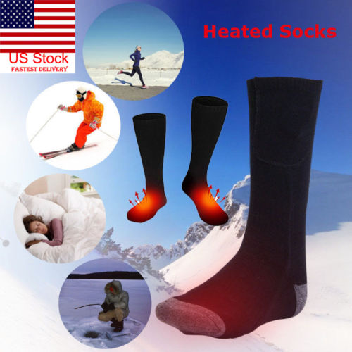 Winter Verwarmd Kous Skiën Chargable Batterij Elektrische Verwarmde Sokken Boot Voeten Warmer Winter Outdoor Sportwear