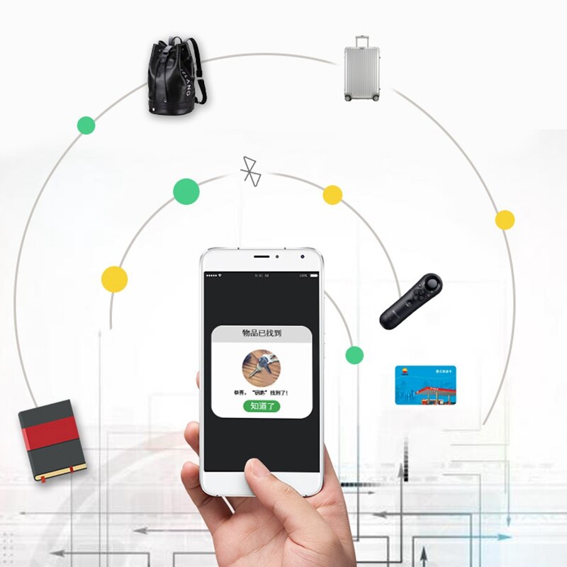 Key Finder Bluetooth Mini Smart Tracker Reminder Anti-Lost Locator for Child Wallet Work for Android IOS