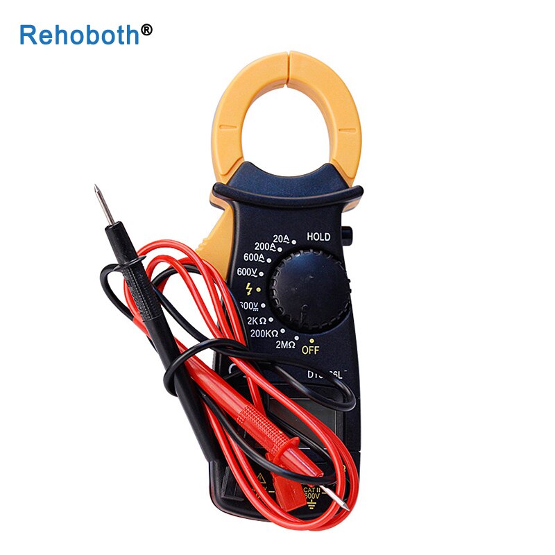 Digital clamp Meter 600V 400A 2MΩCurrent Clamp Adapter Clamp-On multimeter ammeter with Test Probes: Default Title