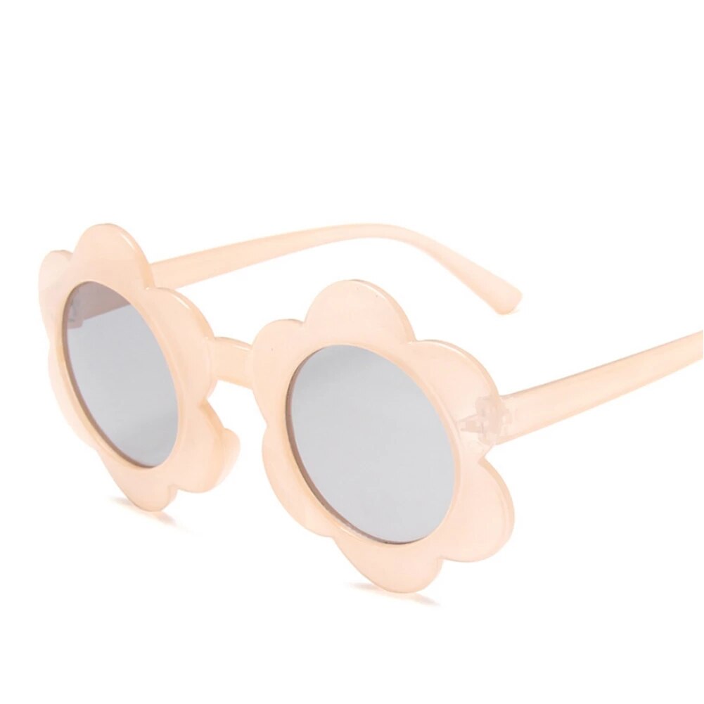 Gafas de sol antiuv para niños, lentes de sol infantiles con forma de girasol para exteriores y playa