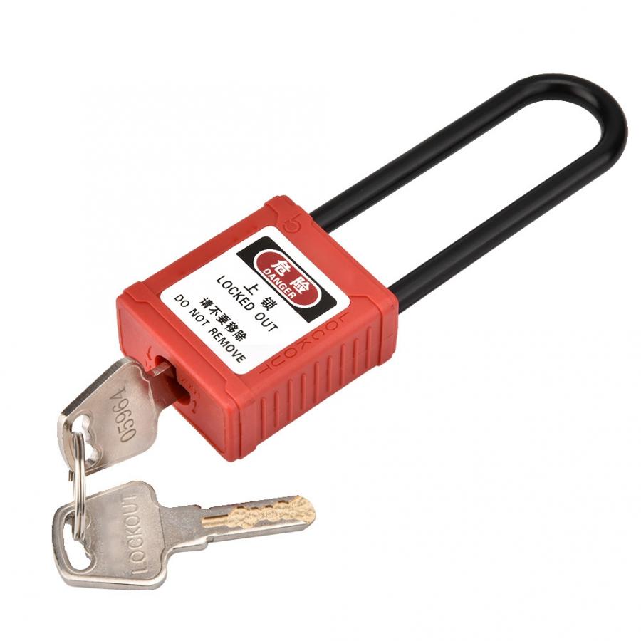 Industrial Safety Padlock Long Insulated Beam Lockout Tag Out Isolation Lock