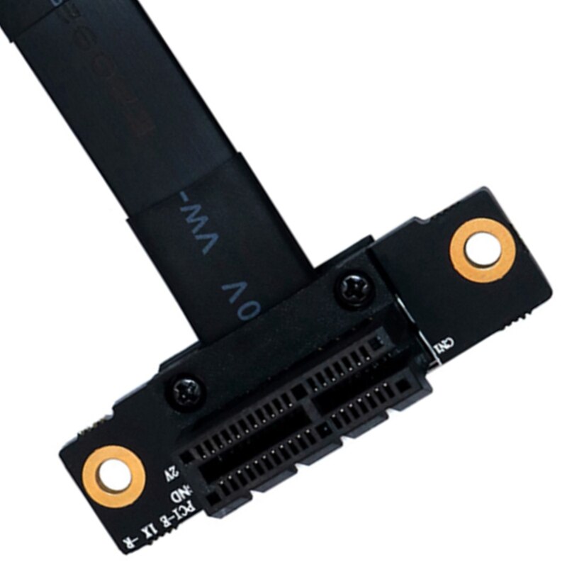 PCIE X1 Riser Cable Dual 90 Degree Right Angle PCIe 3.0 X1 to X1 Extension Cable 8Gbps PCI Express 1X Riser Card