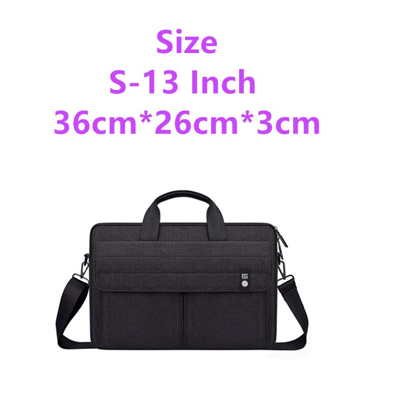 Frauen Männer Laptop Tasche Notizbuch-tasche Aktentasche für 13 15 15,6 Zoll Computer Multifunktions Handtaschen Schulter Tasche Totes: S-13 Zoll-Schwarz