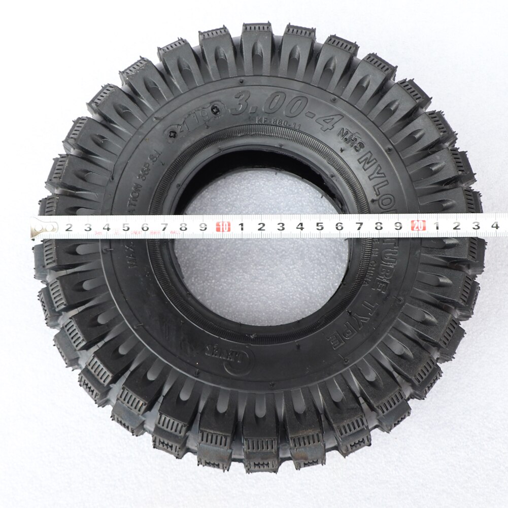 Motorcycle tyre 3.00-4 (10"x3", 260x85) Knobby Scooter, ATV and Go Kart Tire and Tube Set