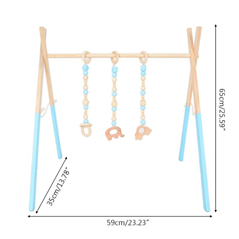 Ootdty 4 stuks/set scandinavische cartoon baby houten gym fitness rek hanger hanger speelgoed kit peuterkamer decoratie