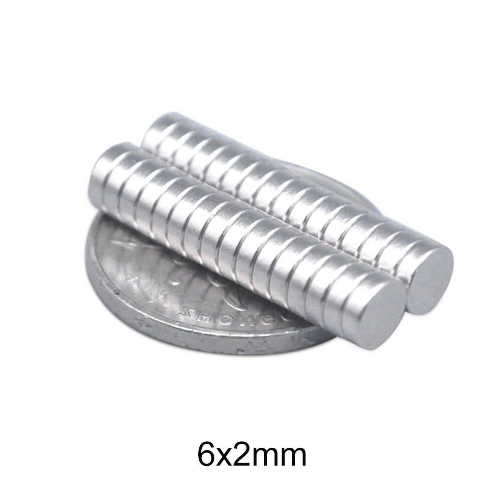 50~1000pcs 6x2 Mini Small Magnets strong 6mmx2mm Fridge N35 Neodymium Magnet disc 6x2mm Permanent Magnets 6*2 electro magnetics