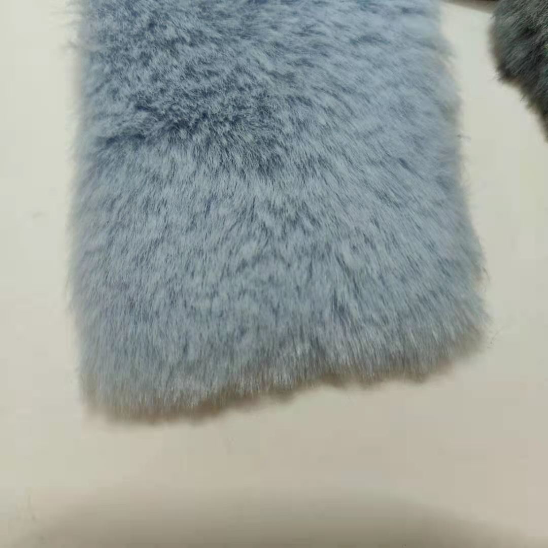 Tissu en fausse fourrure de lapin, longueur 90x160cm, 10mm, peluche de , pour manteau d&#39;hiver, Faux poils de lapin, pour bricolage: 6
