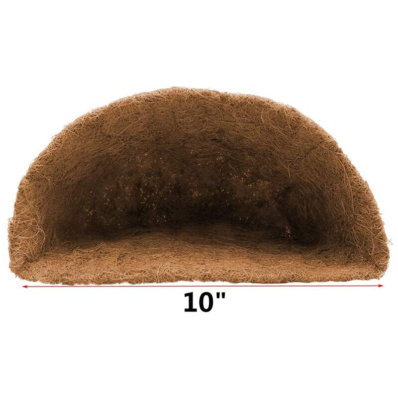 thumbnail image 2 of Coc-onut Hanging Basket Liners - 2 Pack Half Round Coco Coir Liners For Planters, 12-16" Sizes 2 of 9