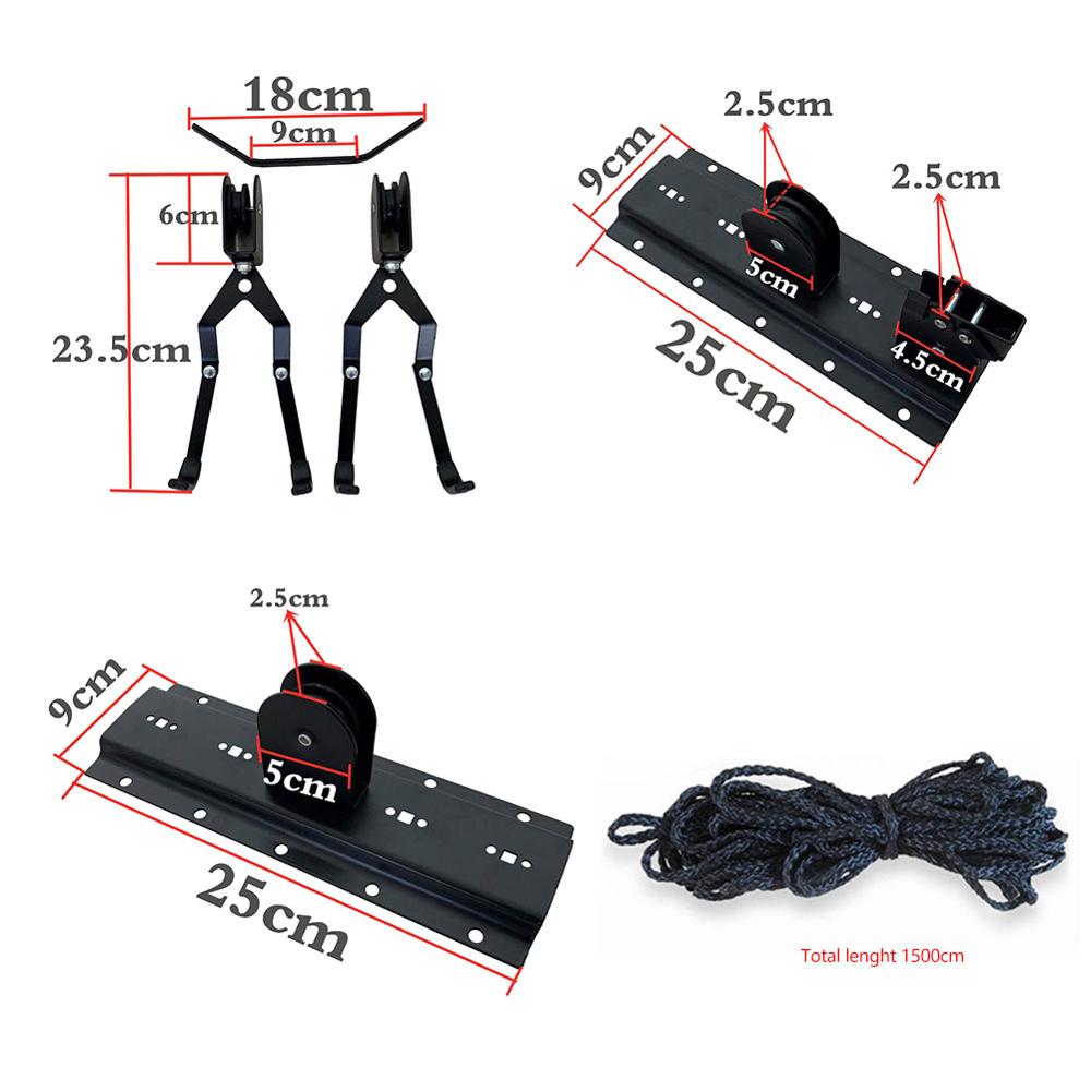 Bike Bicycle Lift Ceiling Mounted Hoist Storage Garage Hanger Pulley Rack Cycling Lift Assemblies Bicycle Accessories