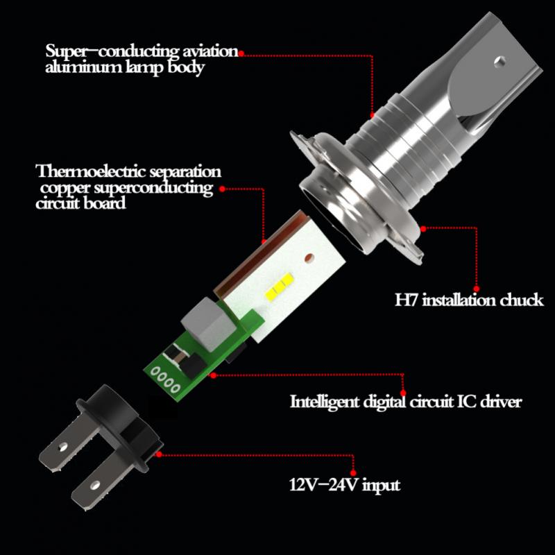 1 paar Auto scheinwerfer H7 LED Xenon scheinwerfer birne Bausatz Xenon scheinwerfer birne 6000K weiß Scheinwerfer Lampe