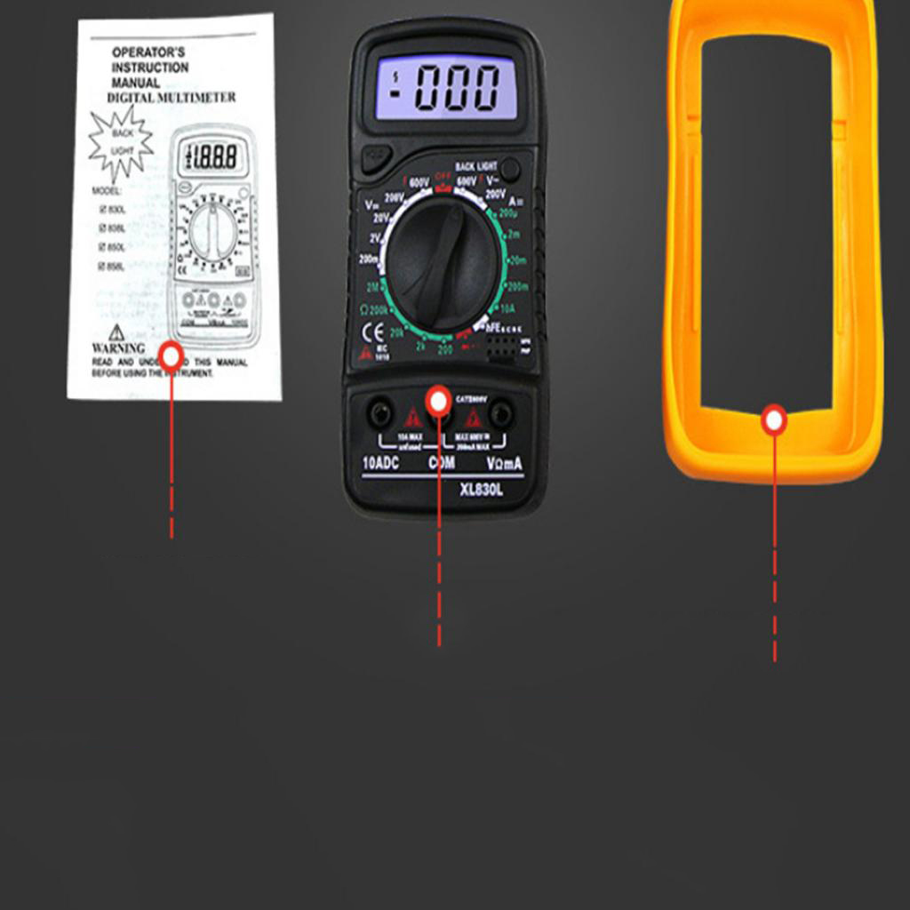 Digitale multimeter 9999 tellingen TRMS autobereik NCV detector DC AC spanning stroom meter temperatuur capaciteit weerstand diode doorgangstester