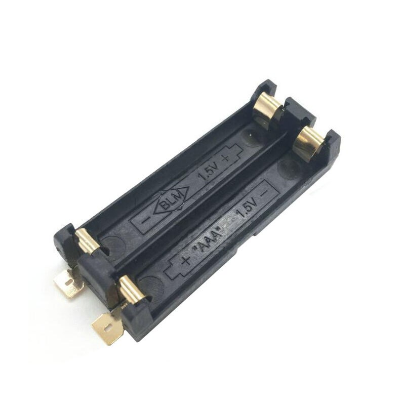 Portabatterie 1/2X26650 di alta qualità SMD per 26650 nero con perni in bronzo placcato in oro per portabatterie 26650 3.7V: 2x26650