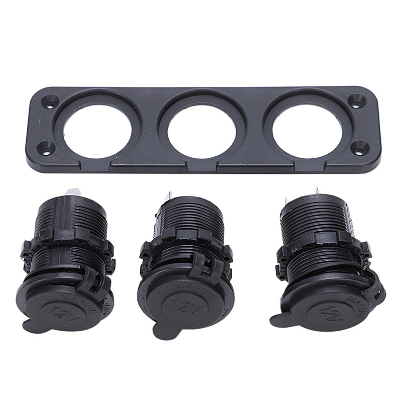 12v 3- weg waterdichte auto sigarettenaansteker stekker splitter adapter oplader