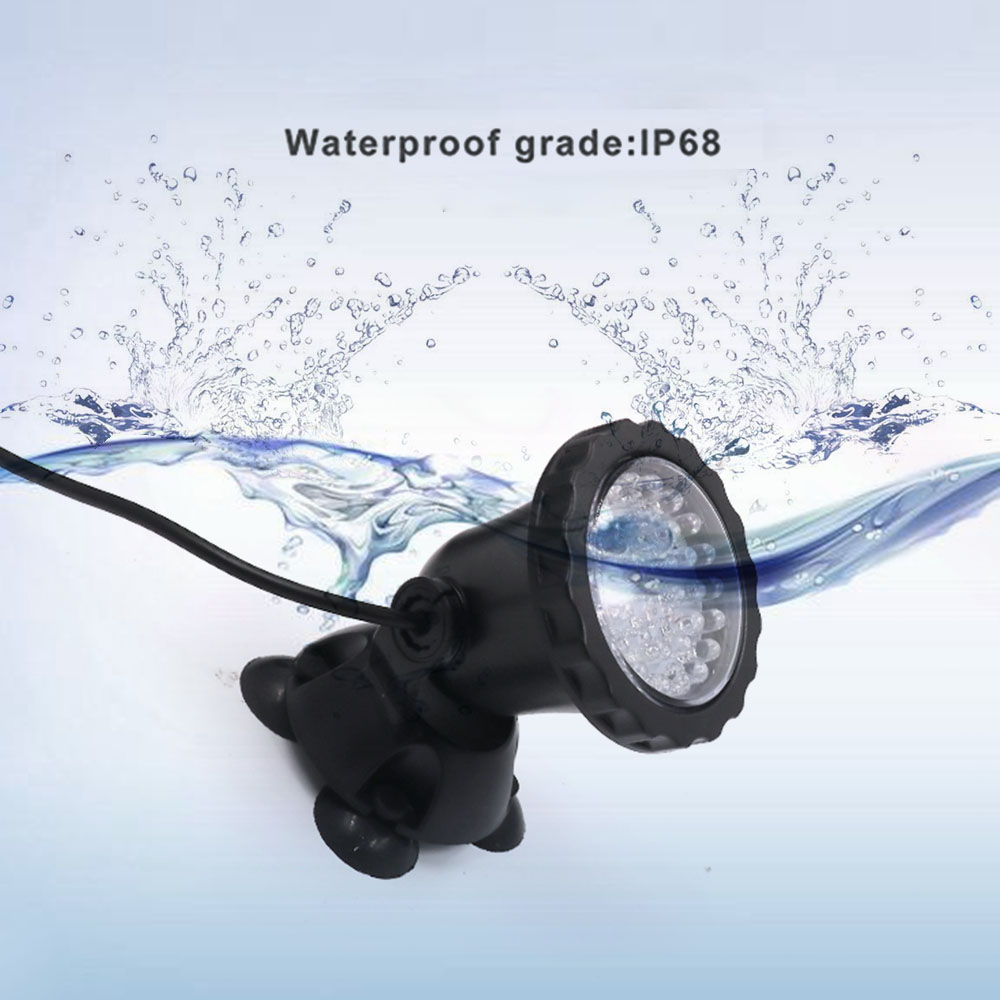 36LEDs RGB Underwater Spotlight 12V IP68 Waterproof Fountain Fish Tank Swimming Pool Pond Aquarium Garden Lamps