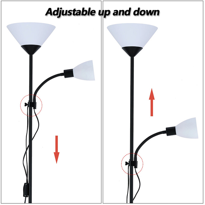 220v moderne indendørs gulvlamper  e27 skruer ind arbejdsværelse soveværelse stue belysning trykknap enkel led dekorativ lampe