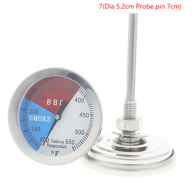 Thermomètre en acier inoxydable pour barbecue, jauge de température 50-800 degrés Fahrenheit 10-400/50-350/50-500 degrés Celsius: Bleu