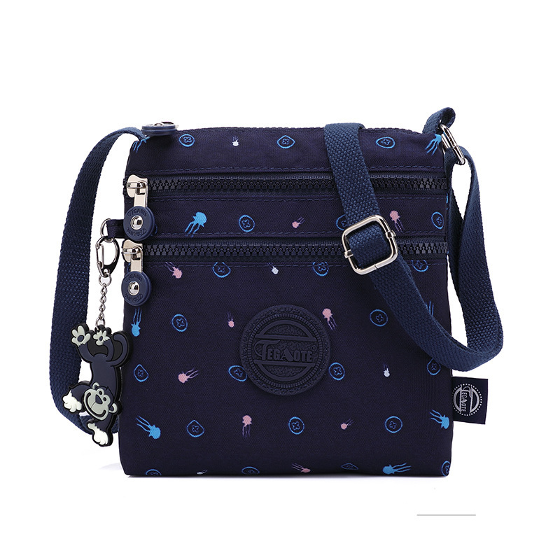 Bolso de hombro para mujer, bolso informal ligero de nailon resistente al agua, bolso de mensajero versátil a la , bolso cruzado pequeño de lona para hombre: Azul cielo