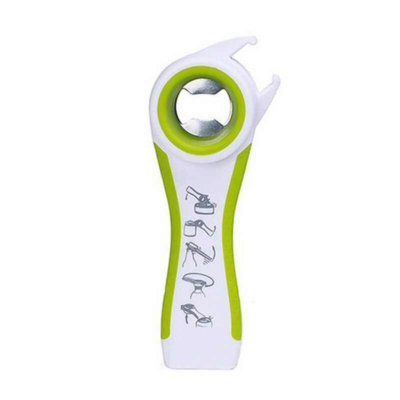 Yuanchu 4 stuks multifunctionele flesopener, 3-in-1 plastic dekselopener, schroefsluiting, bieropener, grappige plastic flesopener voor senioren, handzwakte artritis