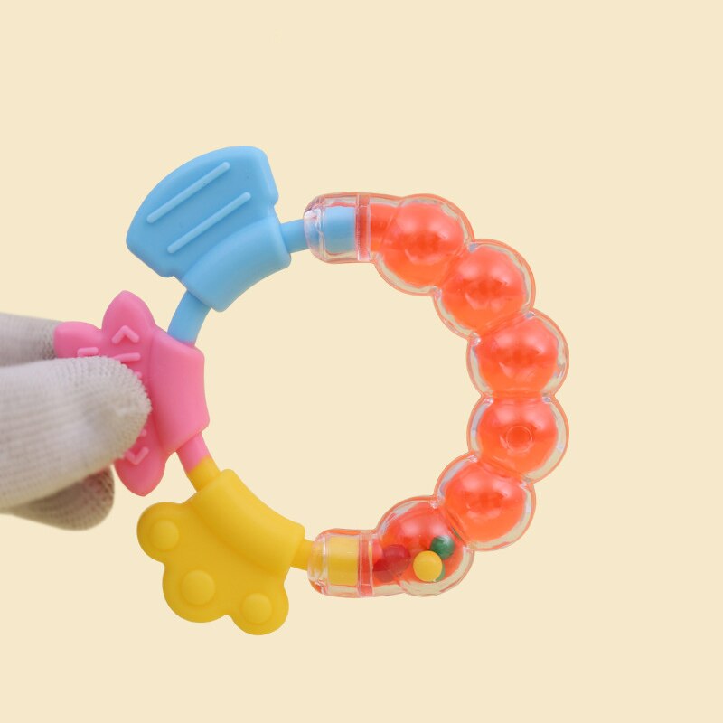 Toy Teether Molar Silicone Birth~24 Months Baby Stick Rattle Chew Animals & Nature QQW00126 3C