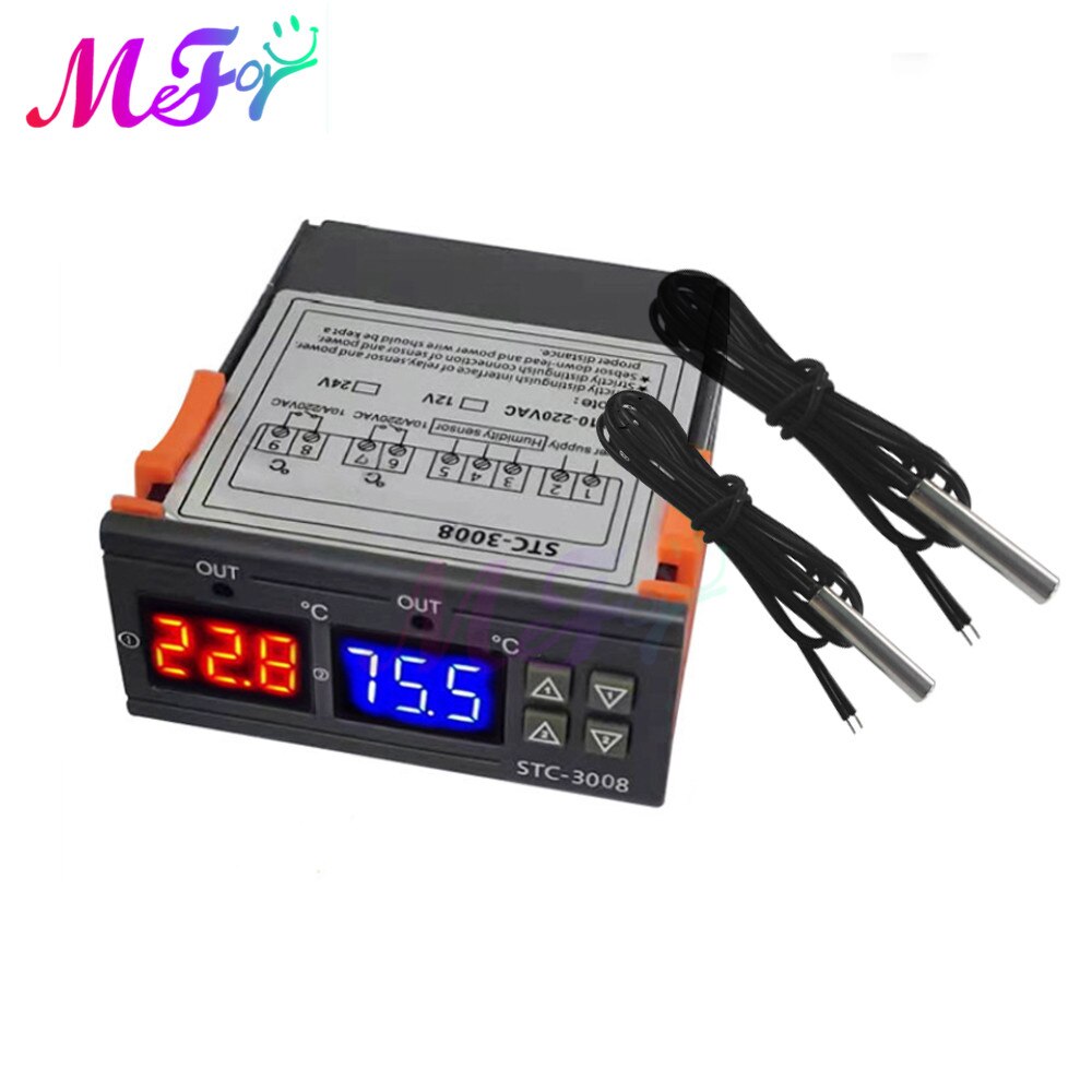 STC-1000 STC-3000 STC-3008 STC-3018 Digital LED controlador de temperatura termostato termoregulador incubadora 12V 24V 110V 220V
