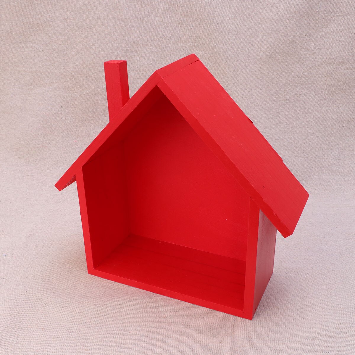 1 Pc Wall Shelf Wooden Storage Rack Storage Organizer Display Box for Office Bedroom: Red