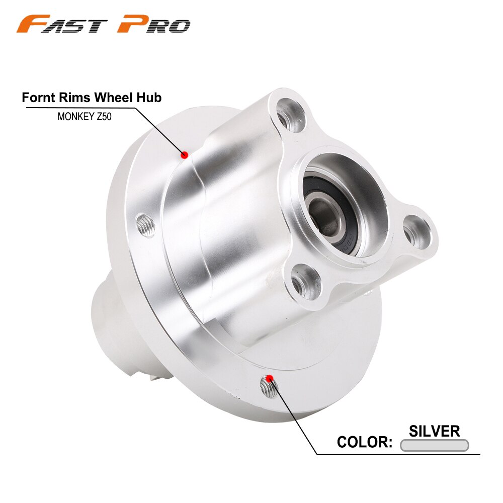 Billet CNC Front Wheel hub For Mini Trail Monkey Bike Z50 Z50J Disc Brake Motorcycle