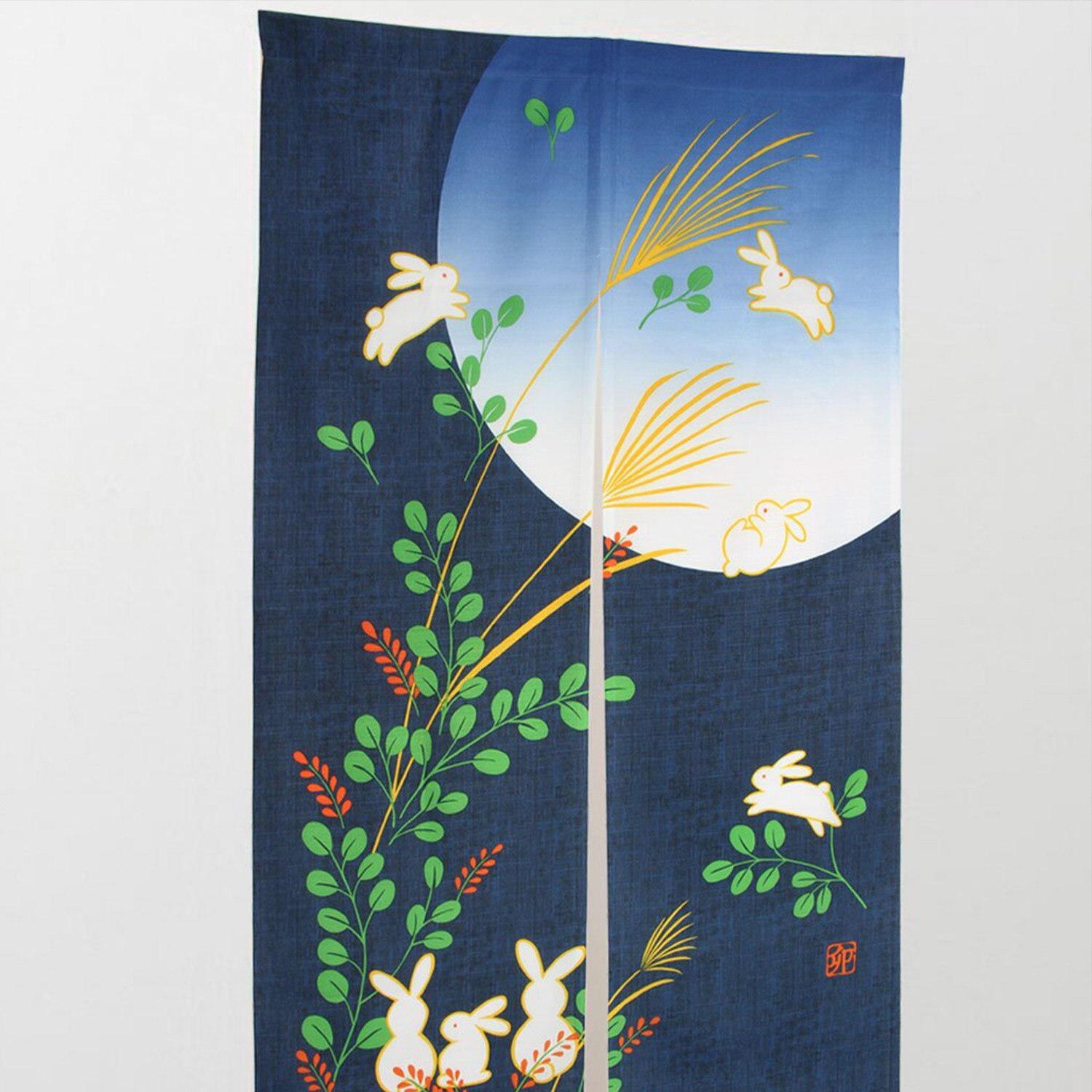 -japansk døråbning gardin noren kanin under månen til boligindretning 85 x 150cm