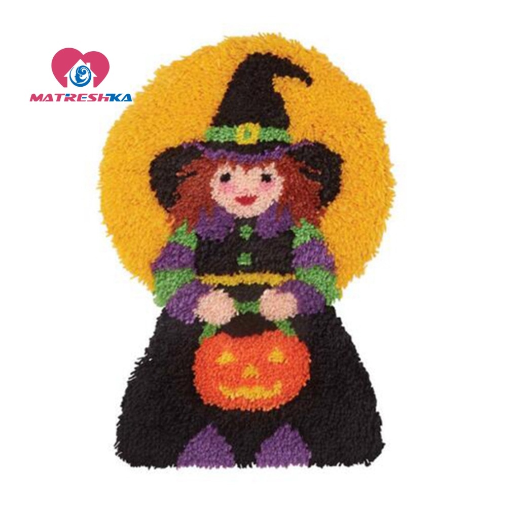 Klink Haak Tapijt Kits Halloween Tapijt Borduren Handwerken Knop Pakket Klink Haak Kleed Doen Het Zelf Knop Pakket