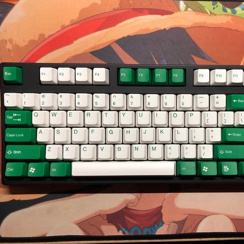 Formaggio bianco tastiera cherry mx interruttore 104 keycaps Taihao doppio colpo: Cheese green