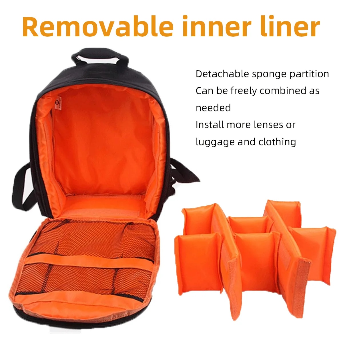 Zaino per videocamera digitale DSLR resistente tutto'usura per esterni Scatola per borse per fotocamera fotografica traspirante multifunzionale resistente tutto'acqua