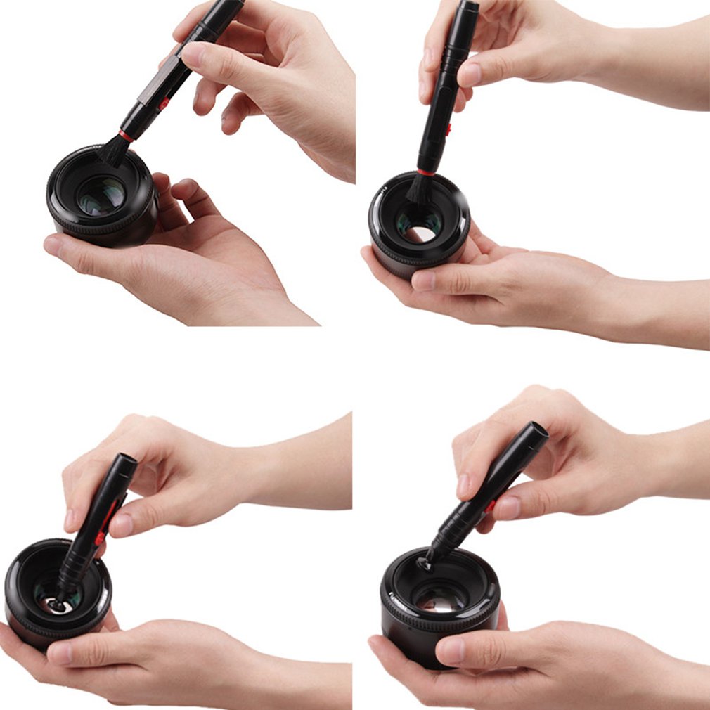 3 In 1 Camera Lens Mobile Phone Watch Dust Cleaning Brush Air Blower Wipes Cleaning Cloth Tool Accessories Kit