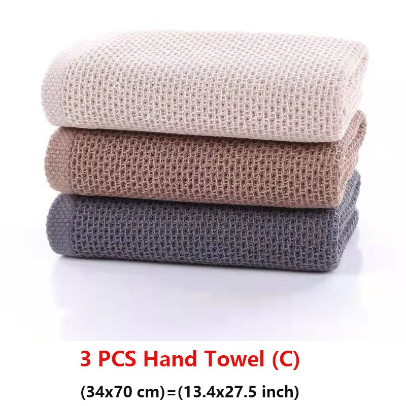 3/4 szt. Bawełniane ręczniki robić twarzy kreatywny wafel o strukturze plastra miodu jednokolorowy ręcznik Super chłonny miękki myjka domowa: C