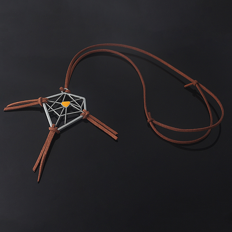 Game Death Stranding Dreamcatcher Necklace Sam's Dream Catcher Pendant Leather Chain Necklace For Women Men Amulet Jewelry