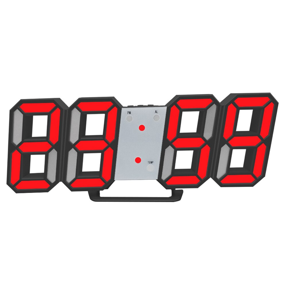 decoration 3D accessories LED digital wall clock Simple plug-in LED home electronic clock usb: 6C