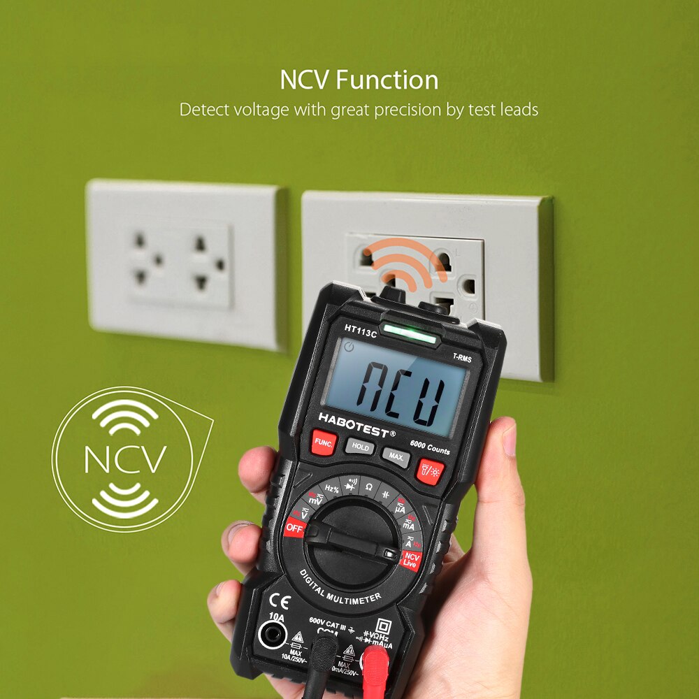 Habotest Digitale Mini-Multimeter Tester Profesional Transistor Tester Multitester Multi Meter