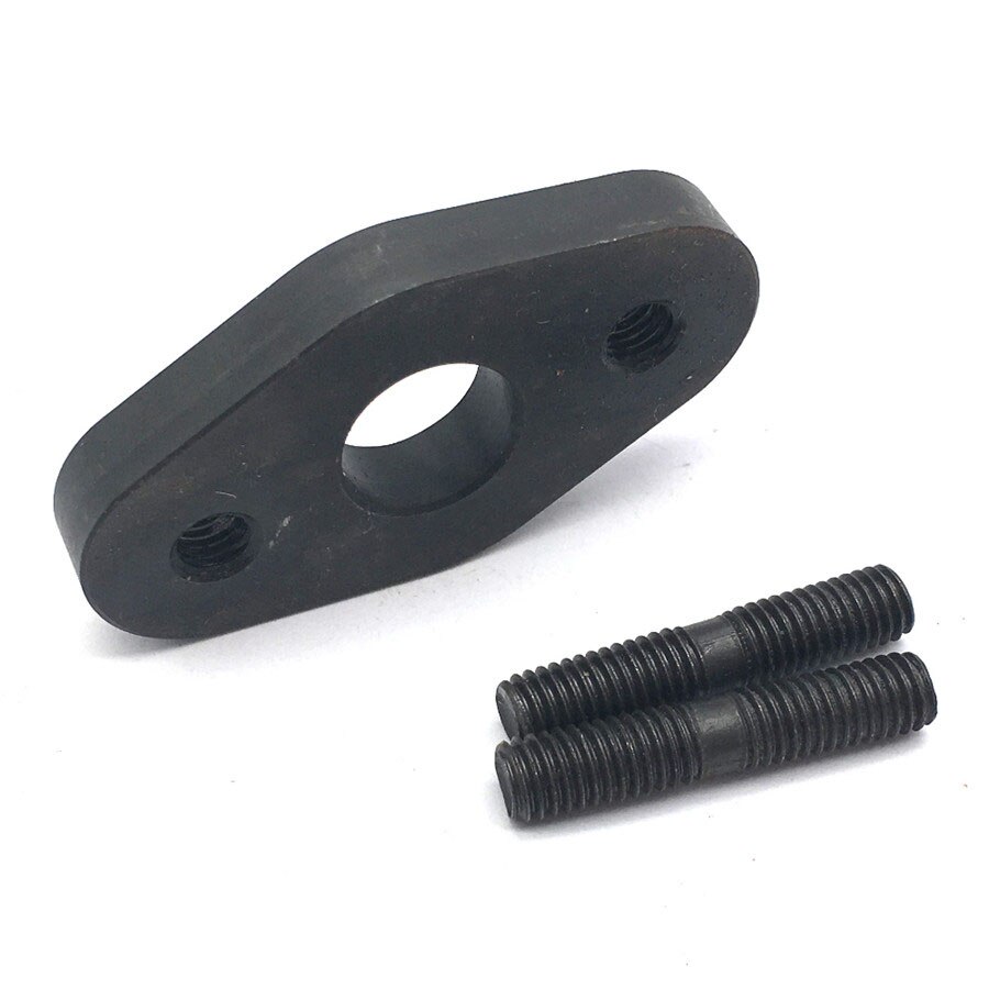 Mild Steel O2 Oxygen Sensor Flange With M8x1.25 Studs 2 Bungs 3/8 Thick Flange For Toyota