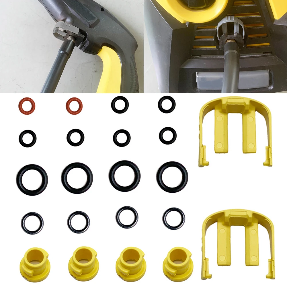 22 Uds para Karcher K2 K3 K4 K5 K6 K7 boquilla de lavadora de alta presión junta tórica sello C Clip Set 2,640-729.0 piezas de arandelas a presión
