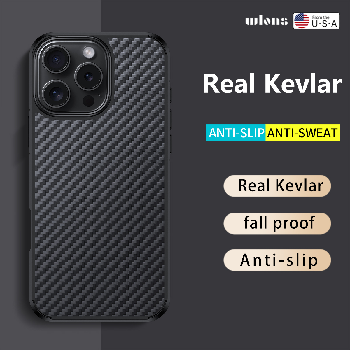 Til iphone 16 15 14 13 max 16 15 14 plus ægte kevlar aramidfiber etui magnetisk stødsikkert bagcover magsafe kompatibel