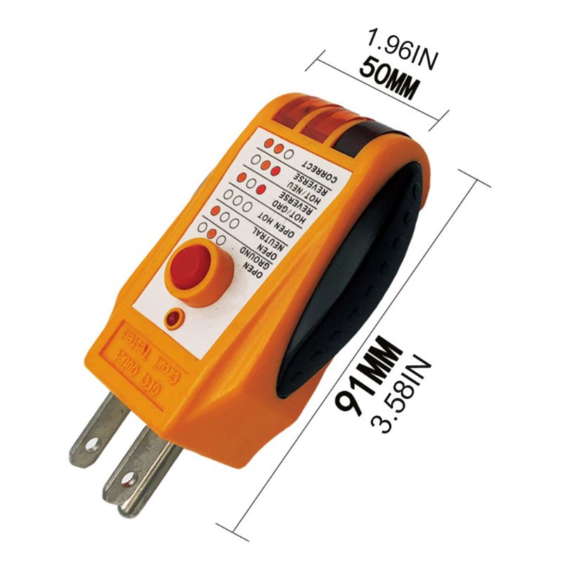 Outlet Tester Socket Detector for Standard AC Outlets Electric Circuit Monitor