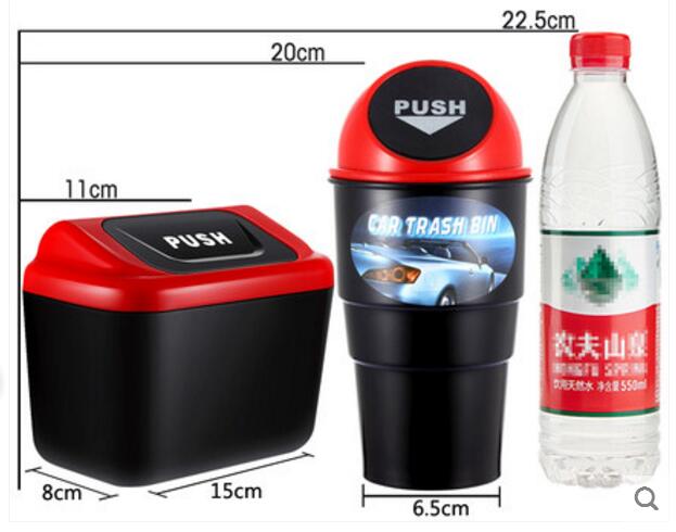 Multifunction Car Trash Bin Garbage Box Car Seat Back Storage Box Organizer Litter Container Drink Holder Car Accessories
