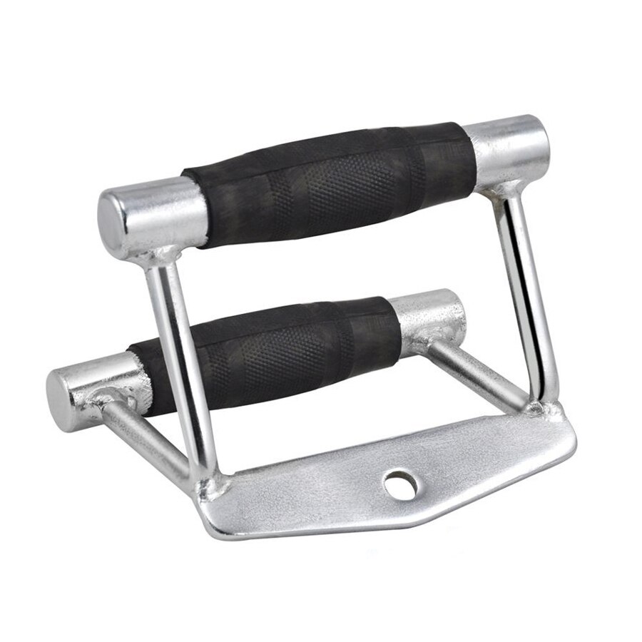 Stirrup Multi Gym Attachment Home Grip Bar Workout Rubber Handle Seated Row Chinning Cable